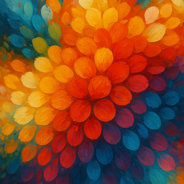 Element V Parfum Extrait — dahlia bloom painting