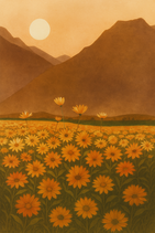 Eau De Parfum category — sunflower field at dusk